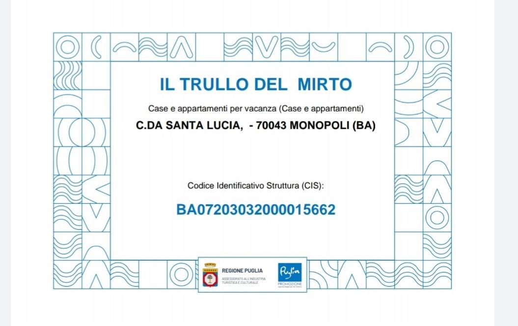 Willa Il Trullo Del Mirto Selva Di Fasano Zewnętrze zdjęcie